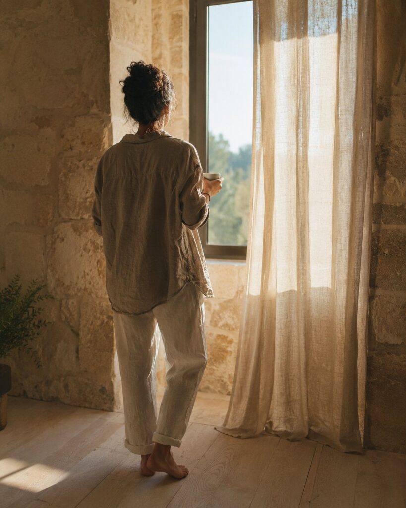 Image représentant un moment de calme et de recentrage favorisant la récupération cognitive, la réduction du brouillard mental, la gestion du stress et l’amélioration de la clarté mentale grâce à l’approche bien-être et longévité de NÛMA.